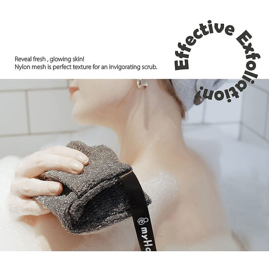 myHomeBody Soap Pocket Exfoliating Pouch, Graphite Gray, 2 pc + 2 Soap Pads