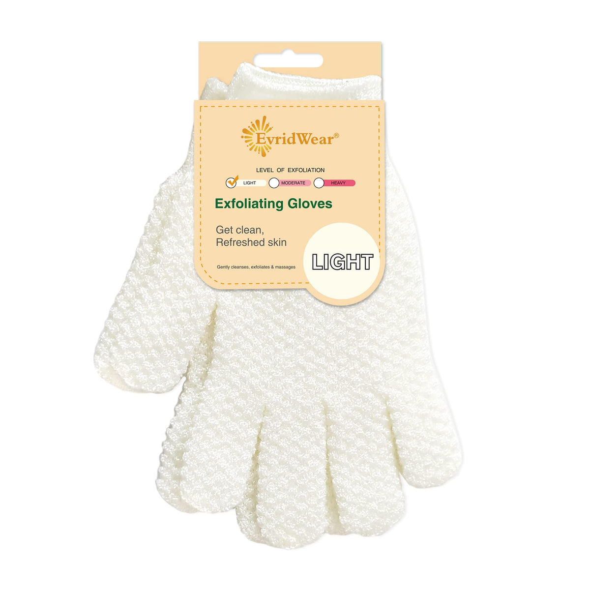 Evridwear Exfoliating Glove for Shower Bath, Body Wash Loofah Gloves Women