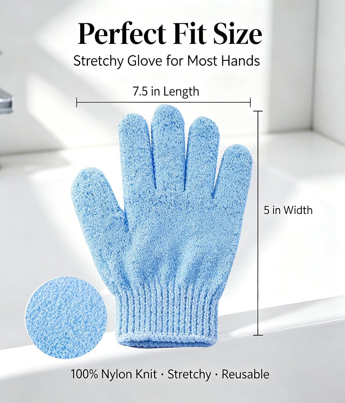 16Pcs Exfoliating Bath Gloves,Exfoliate Bath Shower Gloves, Hand Body Scrub Mitt