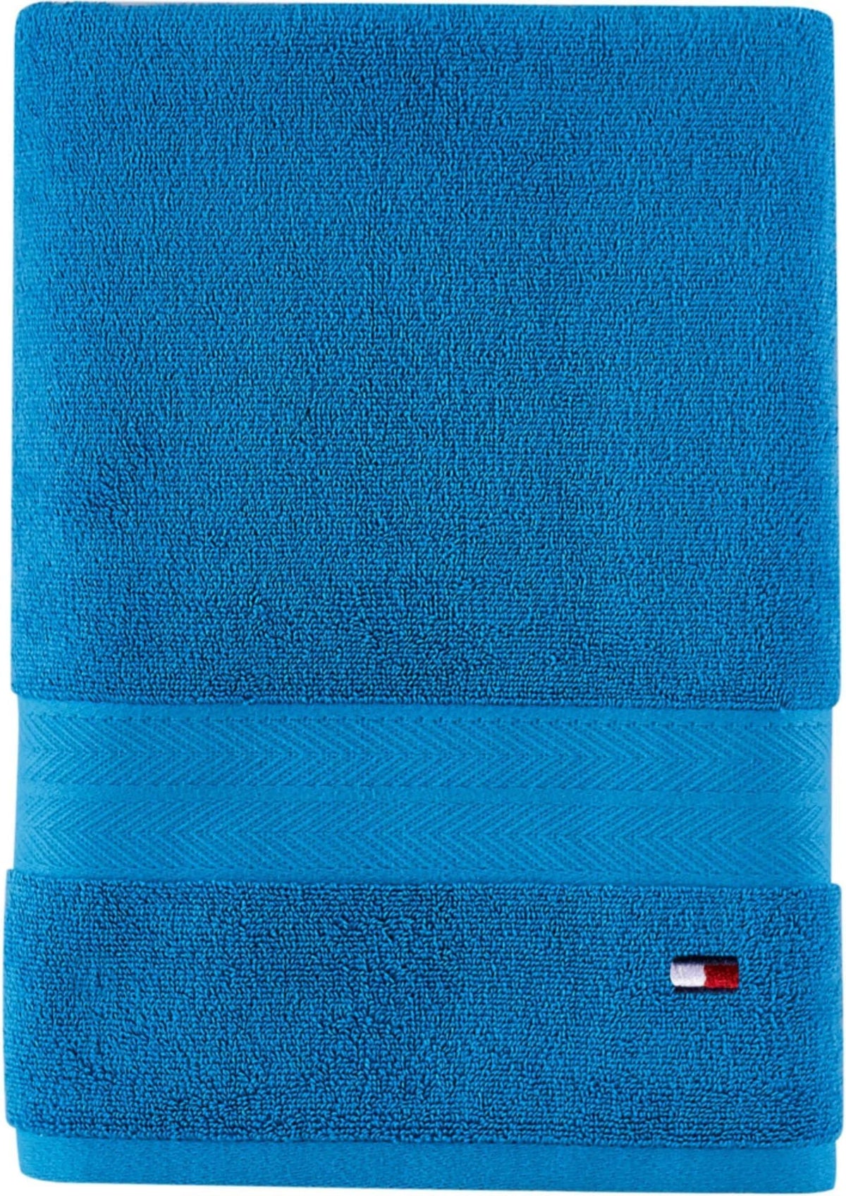 Tommy Hilfiger Modern American Solid Bath Towel, 30 X 54 Inches, 100% Cotton 574 GSM (Peacoat)