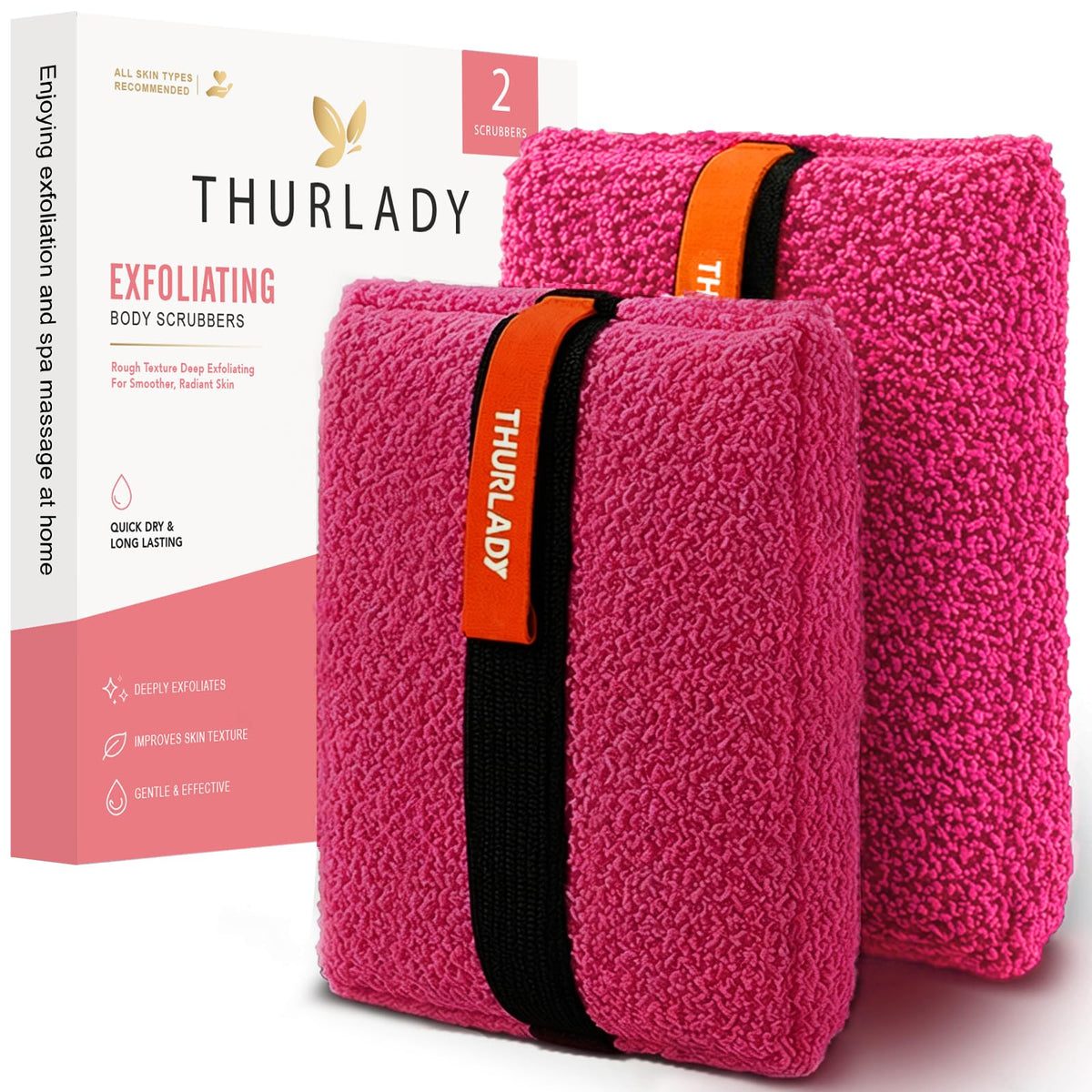 Exfoliating Body Scrubber, Rough Body Scrubber Exfoliator, 2 Pack