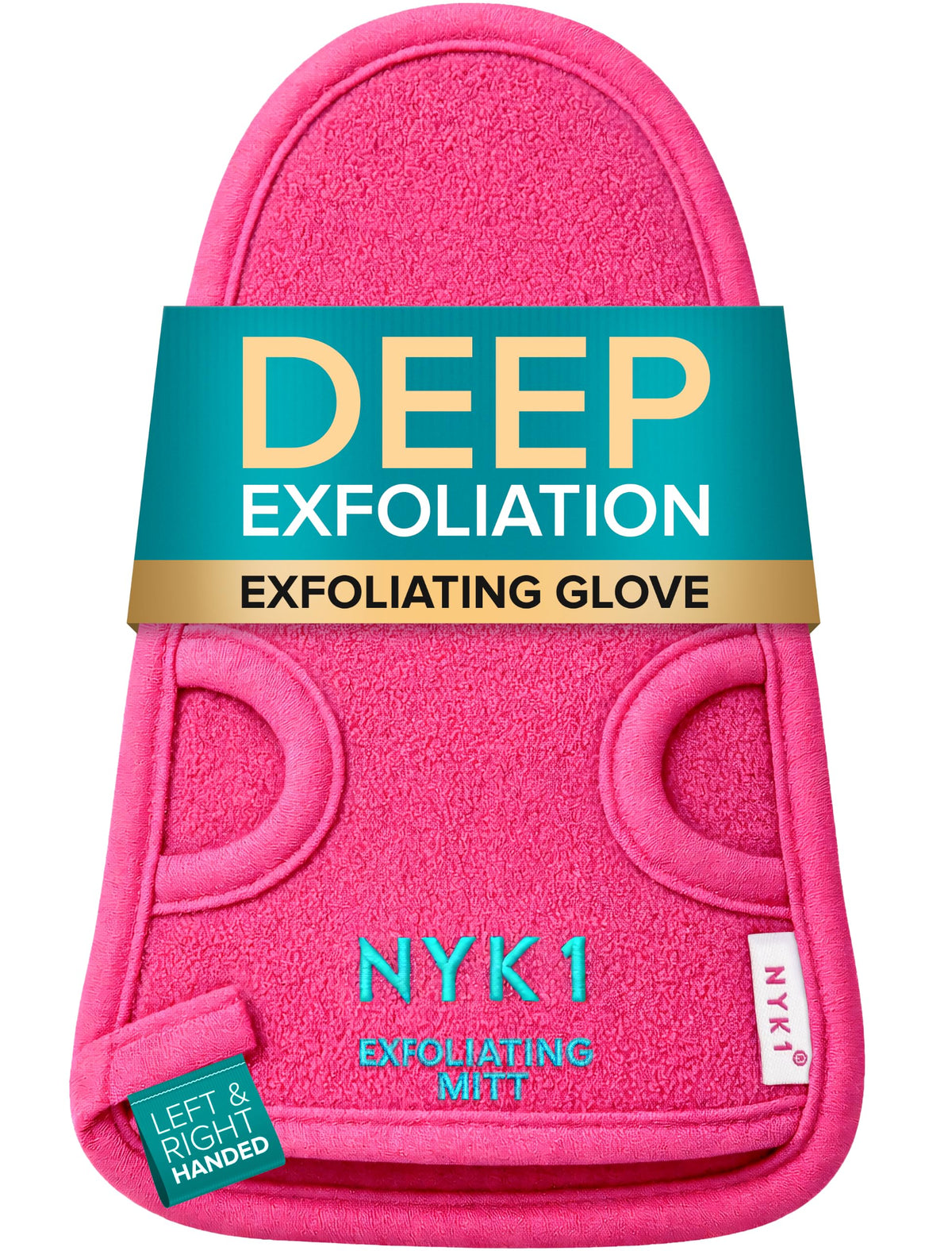 NYK1 DEEP Exfoliating Exfolimitt Body Mitt for Dead Skin Removal | Pink