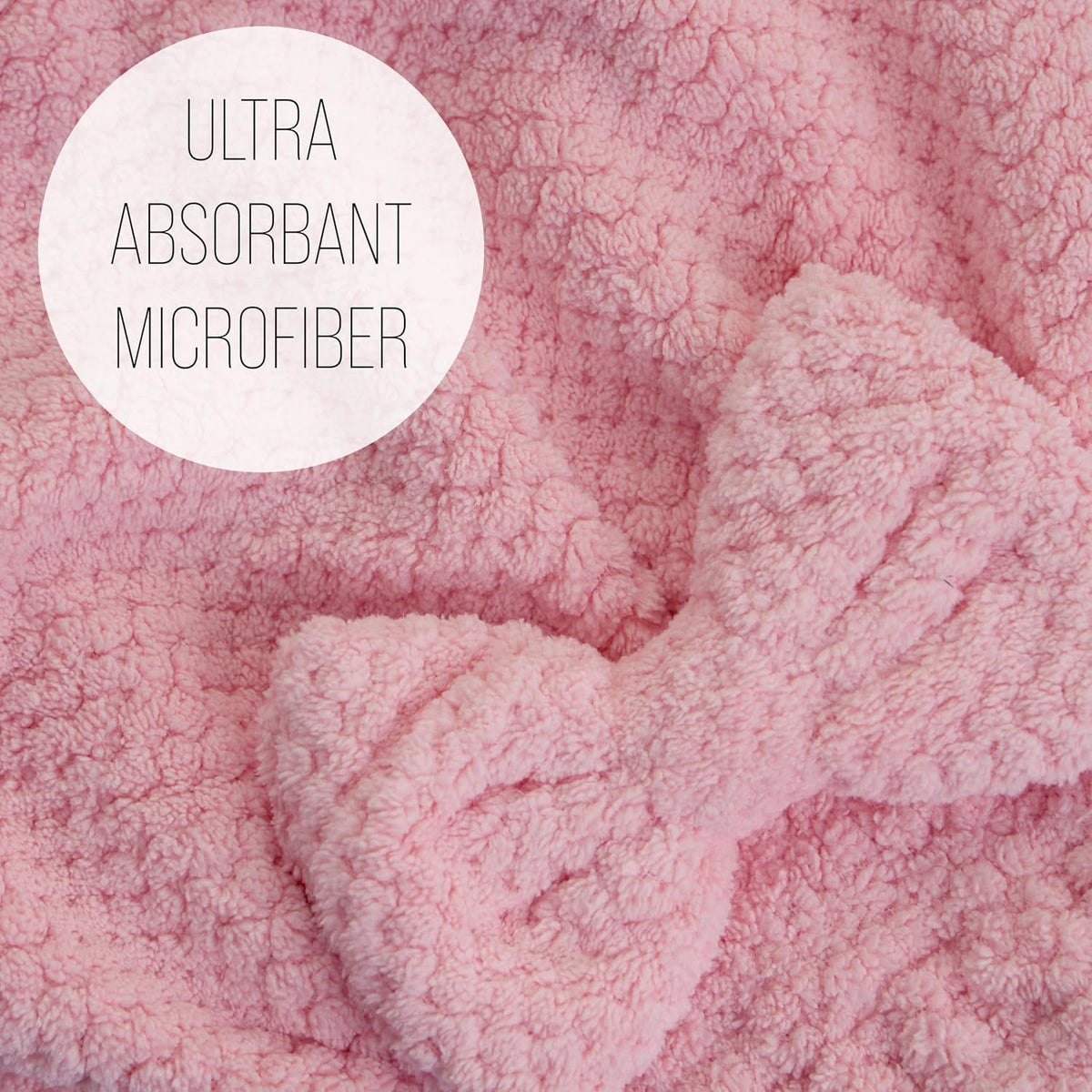 Quick Dry Hair Bonnet - Ultra Absorbent Microfiber Drying Cap for All Hair