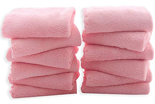 TENSTARS Luxury Silk Hemming Towel Set - Light Thin Quick Drying - 2 Bath Towels 2 Hand Towels 2 Washcloths - Ultra Soft Microfiber, for Bath Fitness, Sports, Yoga, Travel (Dark Grey 6 Pieces)