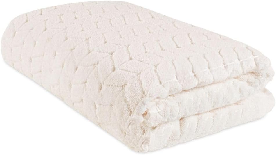 BAGNO MILANO Turkish Cotton Hand & Bath Towels - Plush, Ultra Absorbent Set (Cream, 2 pcs Bath Towel Set)