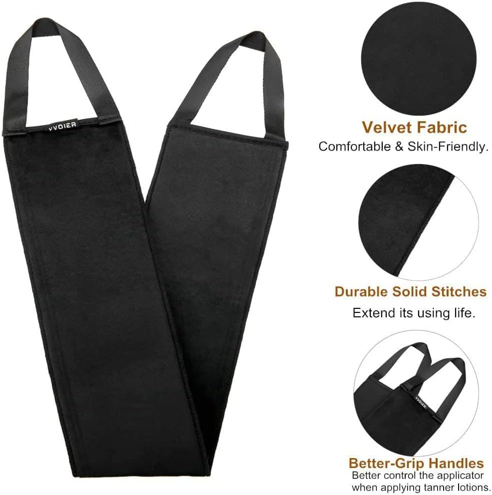 Yvoier Self Tanning Mitt Applicator Kit 4 in 1 Self Applicator Set with Exfoliating Glove,Tan Mitt Applicator, Tanning Back Lotion Applicators for Your Back,Face Mitt for Tanning Lotion, Spray, Mousse