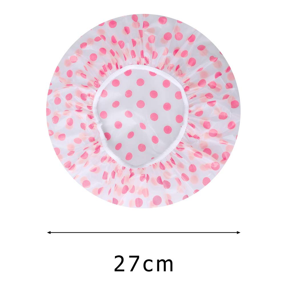 Shower Cap, 3 Pcs Waterproof Reusable Shower Caps Bath Hair Hat