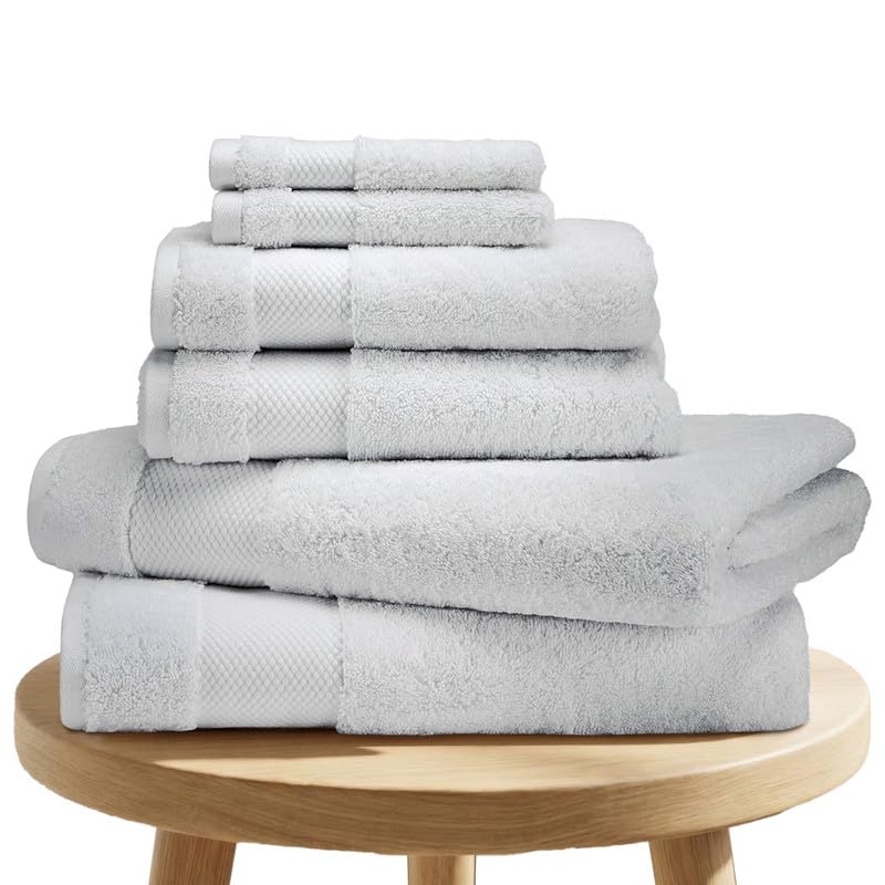 BIOWEAVES 100% Organic Cotton 700 GSM Plush Bath Towels 30" x 58" GOTS Certified - White, Pack of 2
