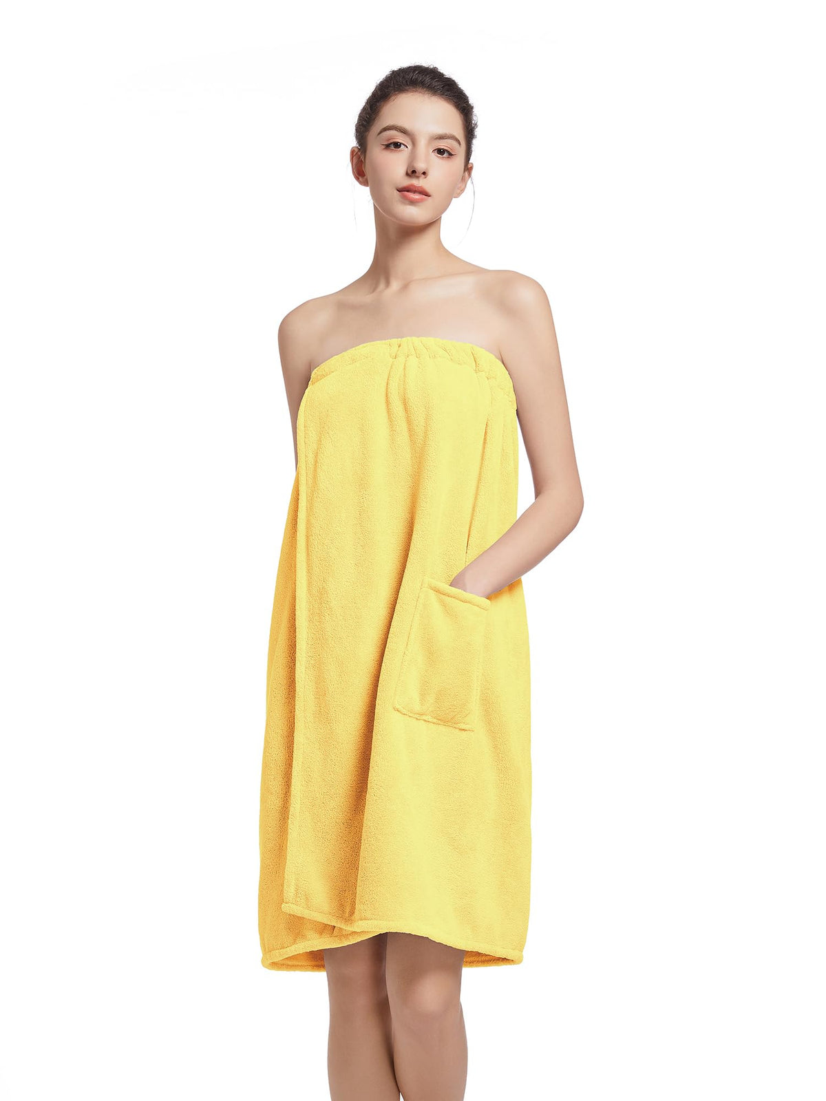 Women'S Soft Wrap Towel Full Length，Bath Robe After Shower Female Plush Long，Spa Bathrobes Lightweight With Pockets