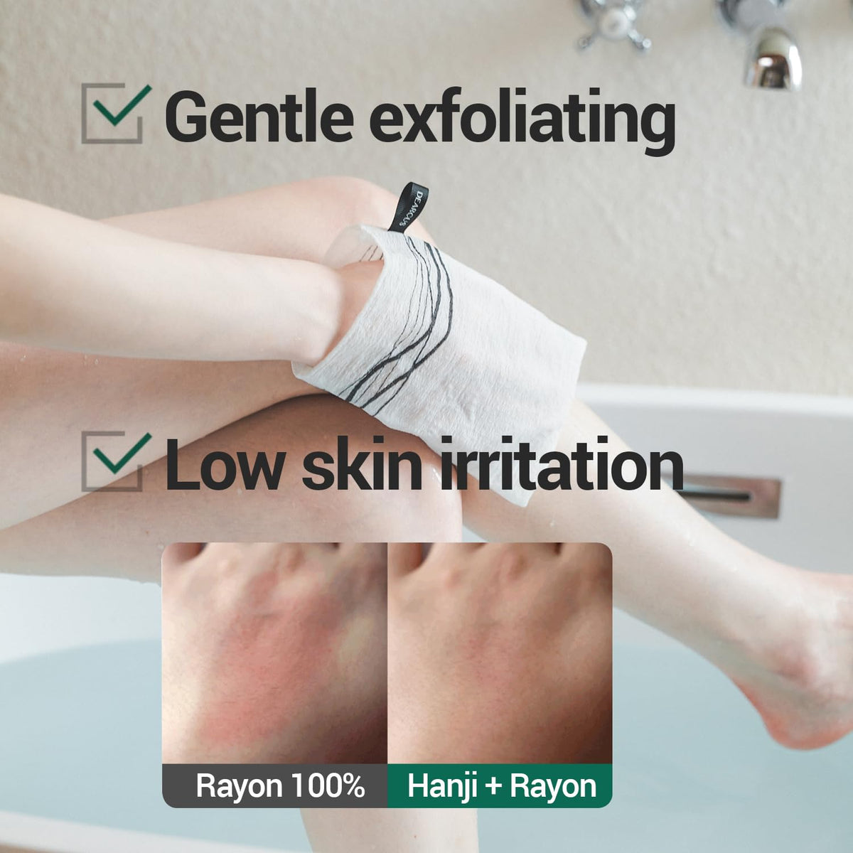 DEARCUS Korean Exfoliating Mitt 2 Pack - Hanji Scrub Glove