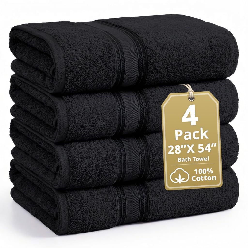 LANE LINEN Bath Towel Set 100% Cotton 18 Piece Soft Absorbent - Grey