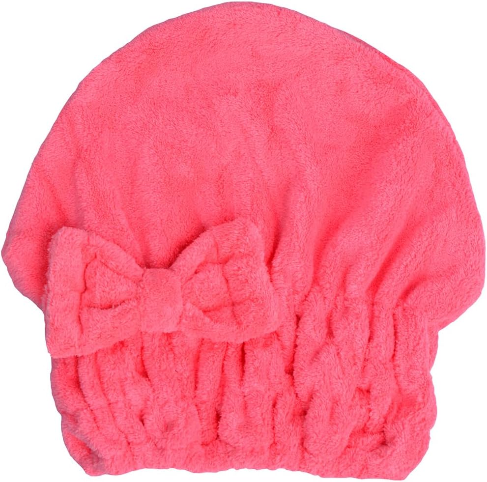 HOPESHINE Microfiber Hair Towel Cap for Women Wet Short or Long Curly Hair Super Absorbent Turbans Anti Frizz Great Gift for Women and Girls (Black, 1)