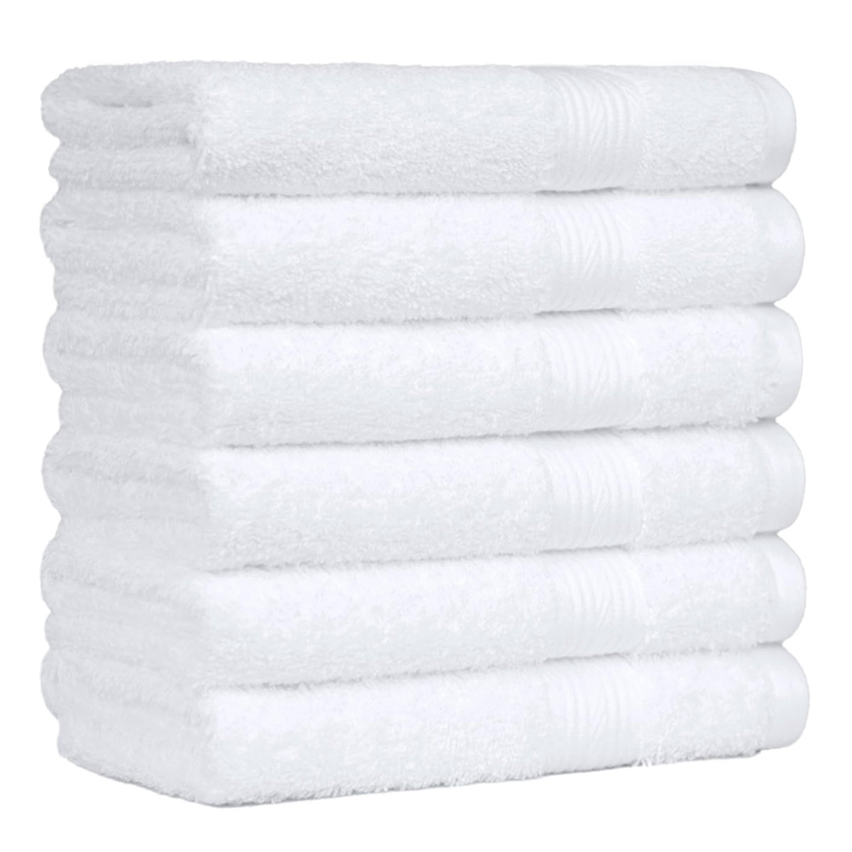 Amazon Basics 6-Piece Highly Absorbent Fade-Resistant Towel Set, 100% Cotton Towels for Bathroom, Soft, 2 Bath Towels, 2 Hand Towels, 2 Washcloths, Black