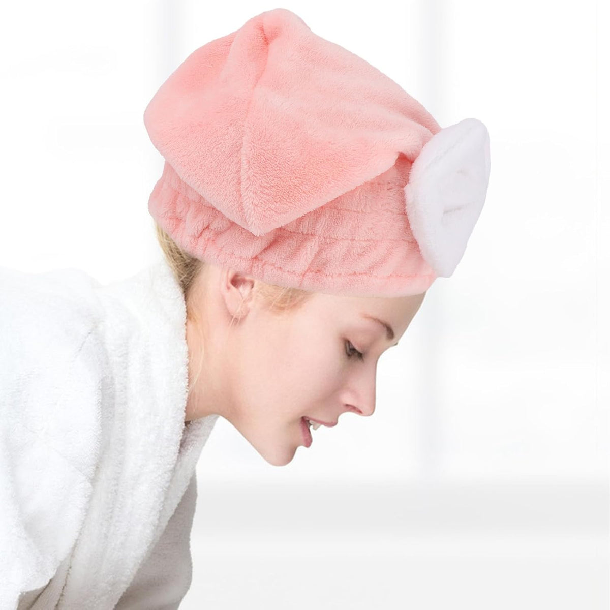 2PCS Microfiber Hair Drying Caps Hair Towel Cap