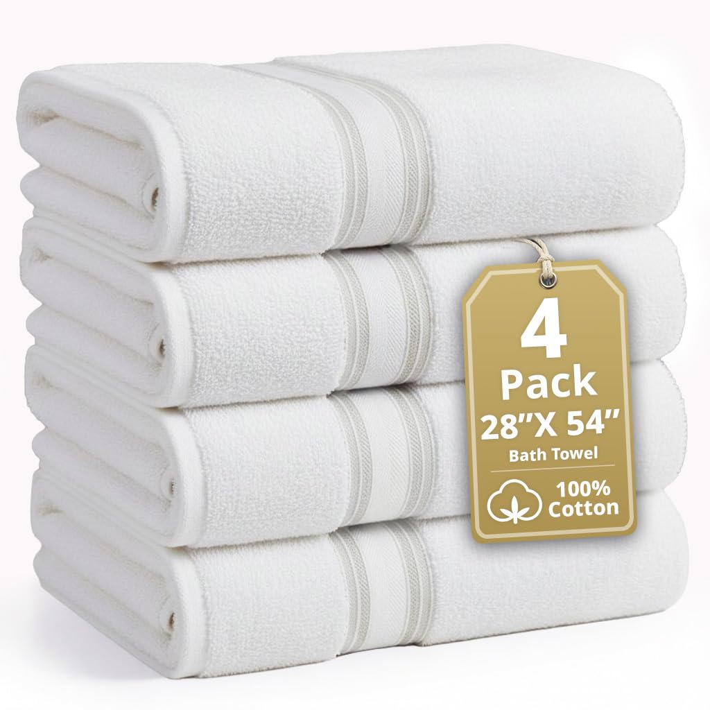 LANE LINEN Bath Towel Set 100% Cotton 18 Piece Soft Absorbent - Grey