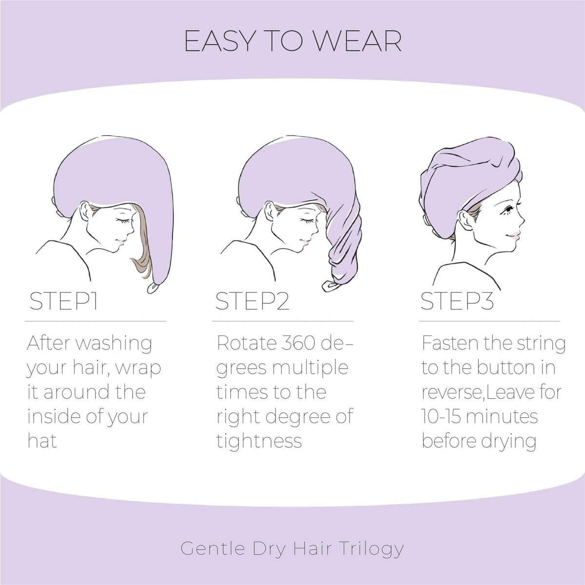 MaopaoBeauty Hair Towel Wrap for Women Long&Thick Hairs Head Wrap 1Pack Super Absorbent Hair Drying White Waffle Bath Towels for Curly Quick Dry Hair Drying Towels with Button