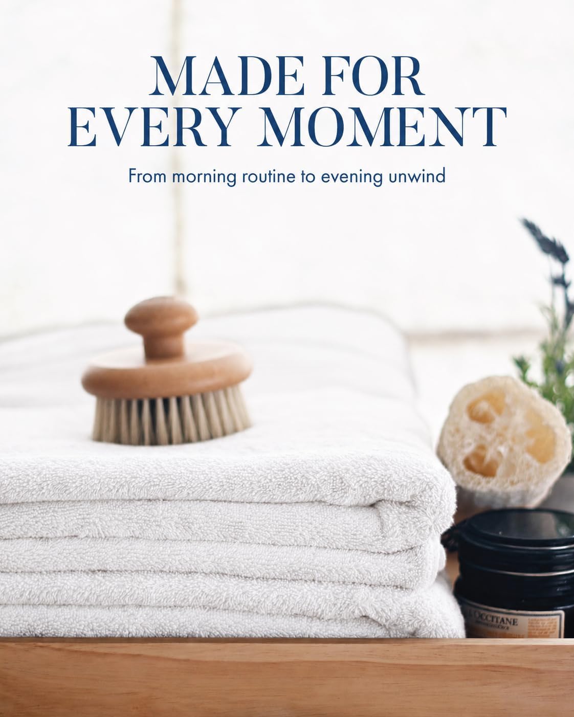 Luxury Bath Towels 4 Pack 650 GSM, 34"x56" Bath Towels Large - White