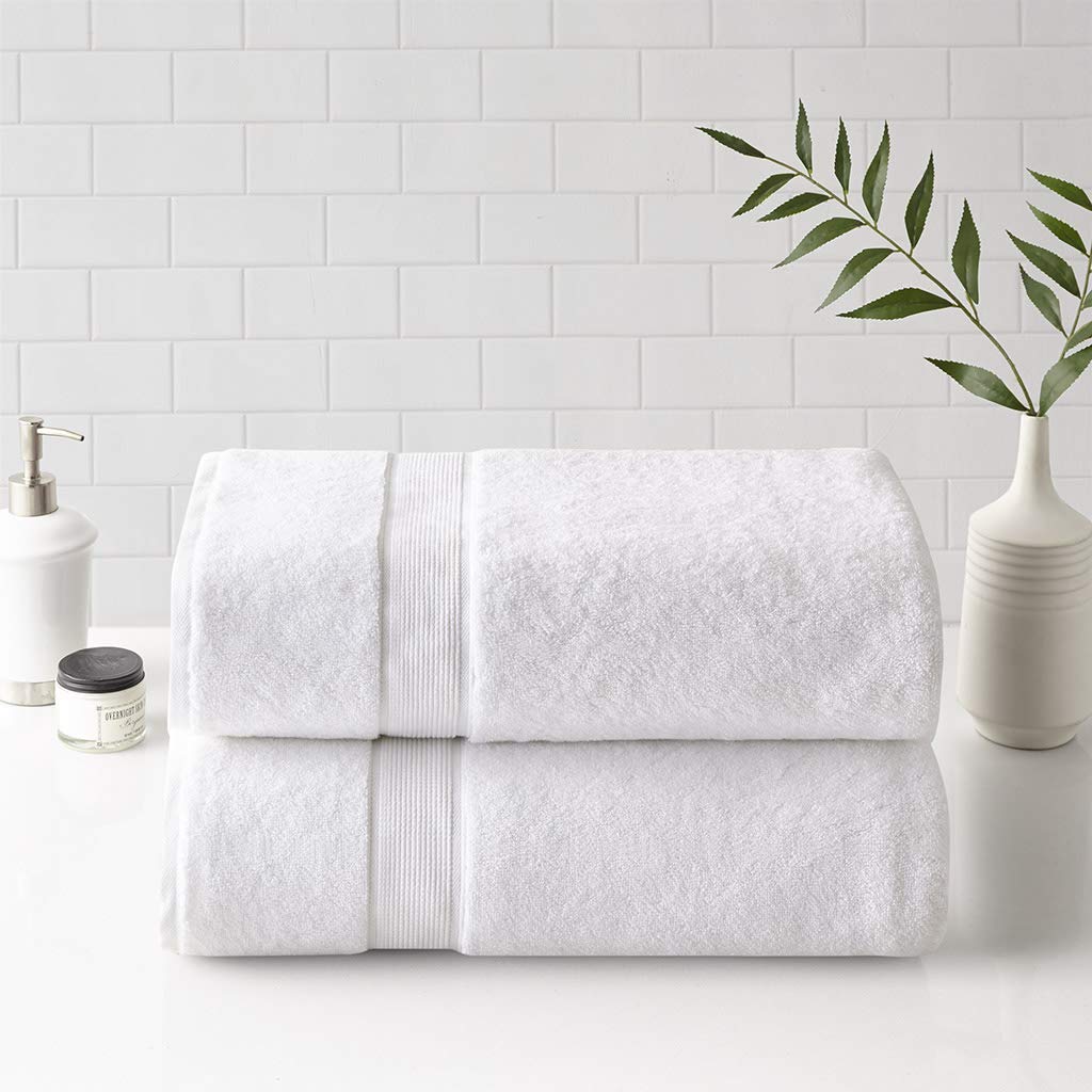 Madison Park 800GSM 100% Cotton Bathroom Bath Towel Set of 8, Cream