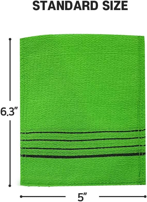 Korean Italy Towel Genuine Korean Exfoliating Scrub Bath Mitten 20Pcs Green