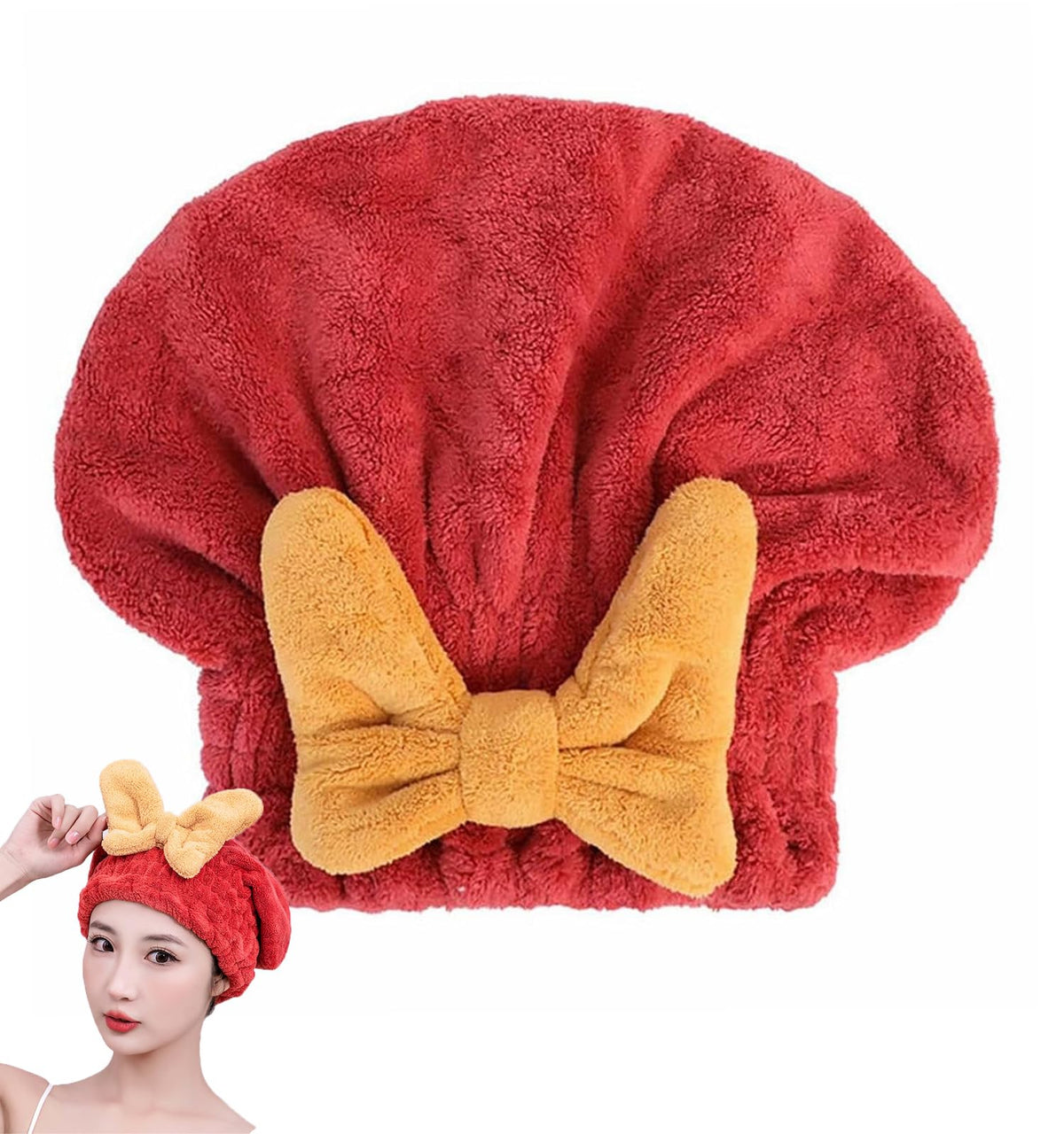 Microfiber Hair Towels Wrap Hair Drying Cap for Women 2Pcs Colors