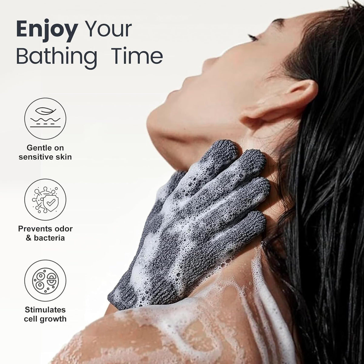 Yiclick 12Pcs Heavy Exfoliating Gloves, Body Scrub Glove For Shower Bath, Body Scrub Exfoliator, Exfoliating Body Scrubber for Bath Shower Exfoliation, Exfoliate Sponge Loofah Washcloth Mitt Men Women