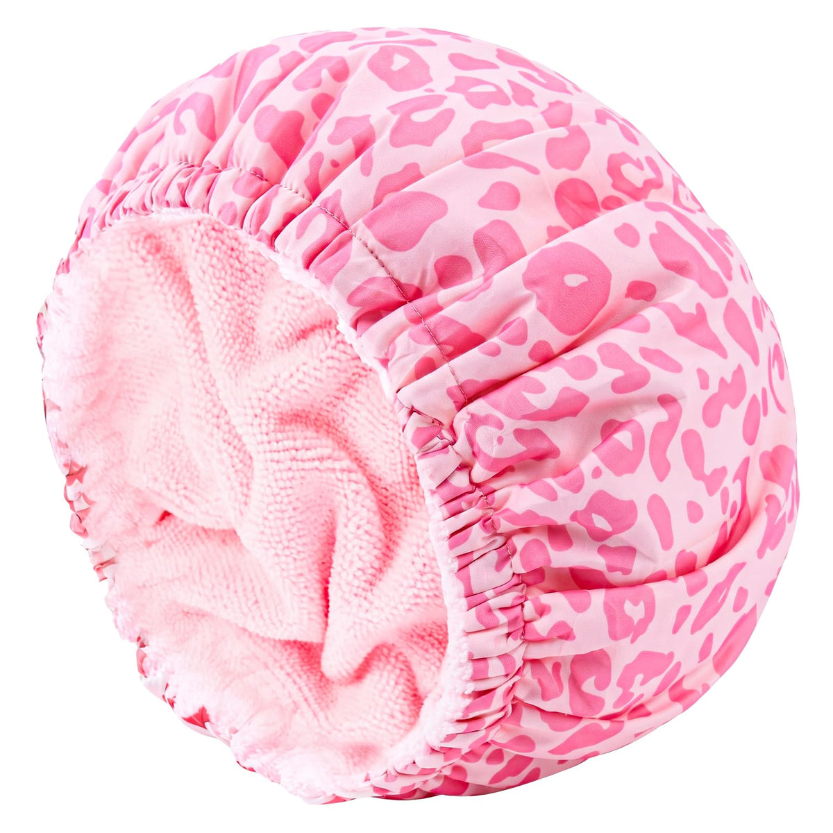 Shower Cap for Women Terry Lined Bee Bath Cap Large Reusable Waterproof Elastic Band Beekeeper Shower Caps for Long Thick Hair Soft Bath Shower Hair Caps
