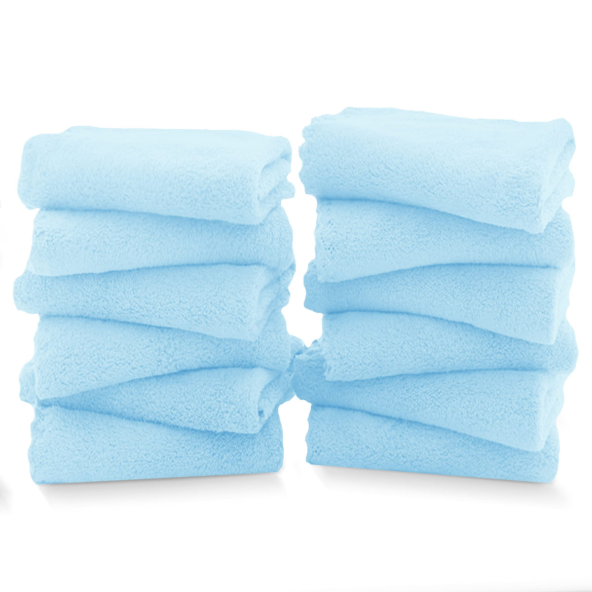 TENSTARS Luxury Silk Hemming Towel Set - Light Thin Quick Drying - 2 Bath Towels 2 Hand Towels 2 Washcloths - Ultra Soft Microfiber, for Bath Fitness, Sports, Yoga, Travel (Dark Grey 6 Pieces)