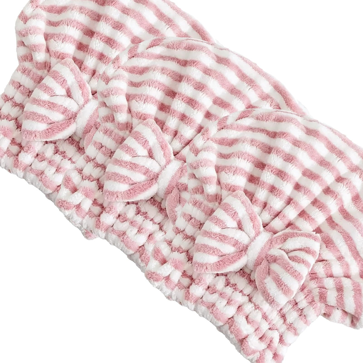 Jseng 3PC Microfiber Hair Towel Caps, Extreme Soft & Ultra Absorbent, Fast Drying Hair Drying Caps Towel Turban Wrap for Wet Hair Women
