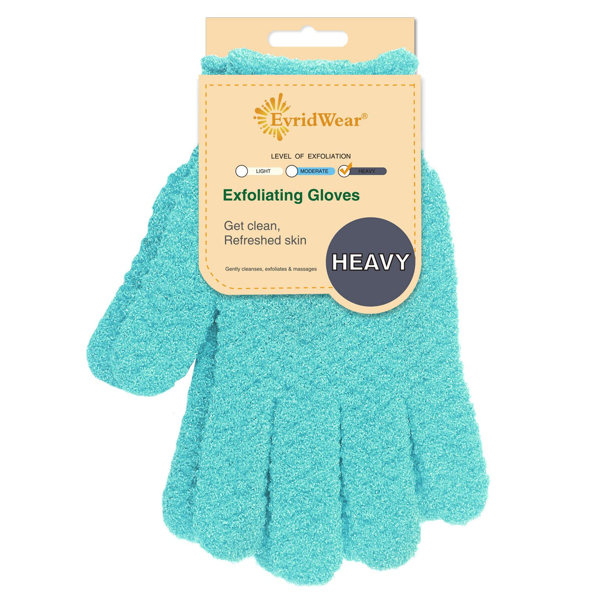Evridwear Exfoliating Glove for Shower Bath, Body Wash Loofah Gloves Women