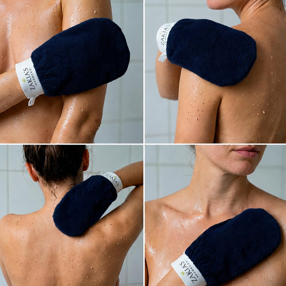 Original Kessa Exfoliating Glove - Rough Blue - Microdermabrasion exfoliating mitts, Removes unwanted dead skin, dirt and grime and Keratosis Pilaris. Great for spray tan removal.