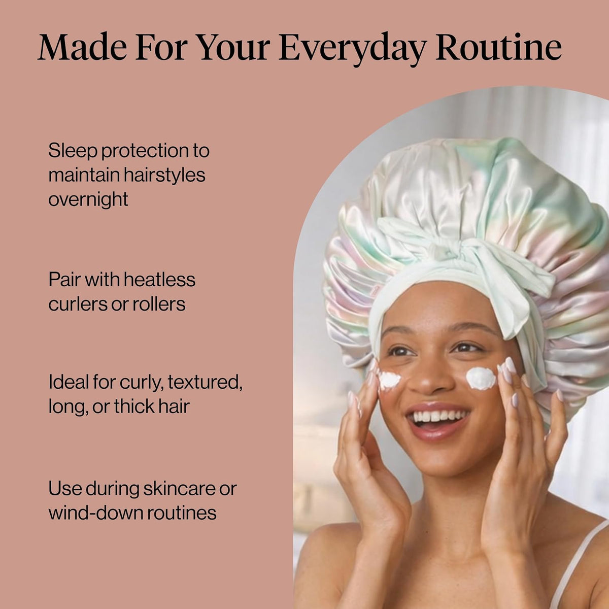 Kitsch XL Satin Bonnet for Sleeping - Aura