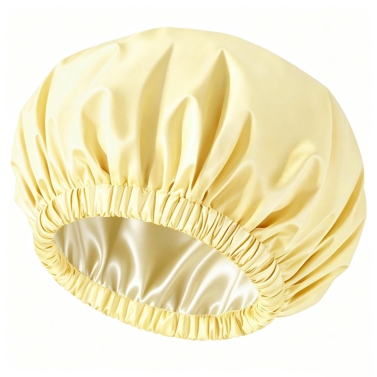 Shower Cap for Women, Reusable Waterproof Satin Lined Shower Cap