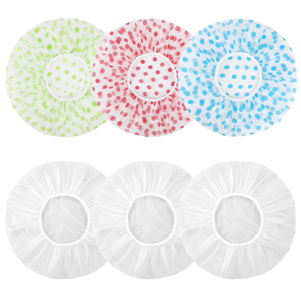 Shower Cap, 3 Pcs Waterproof Reusable Shower Caps Bath Hair Hat