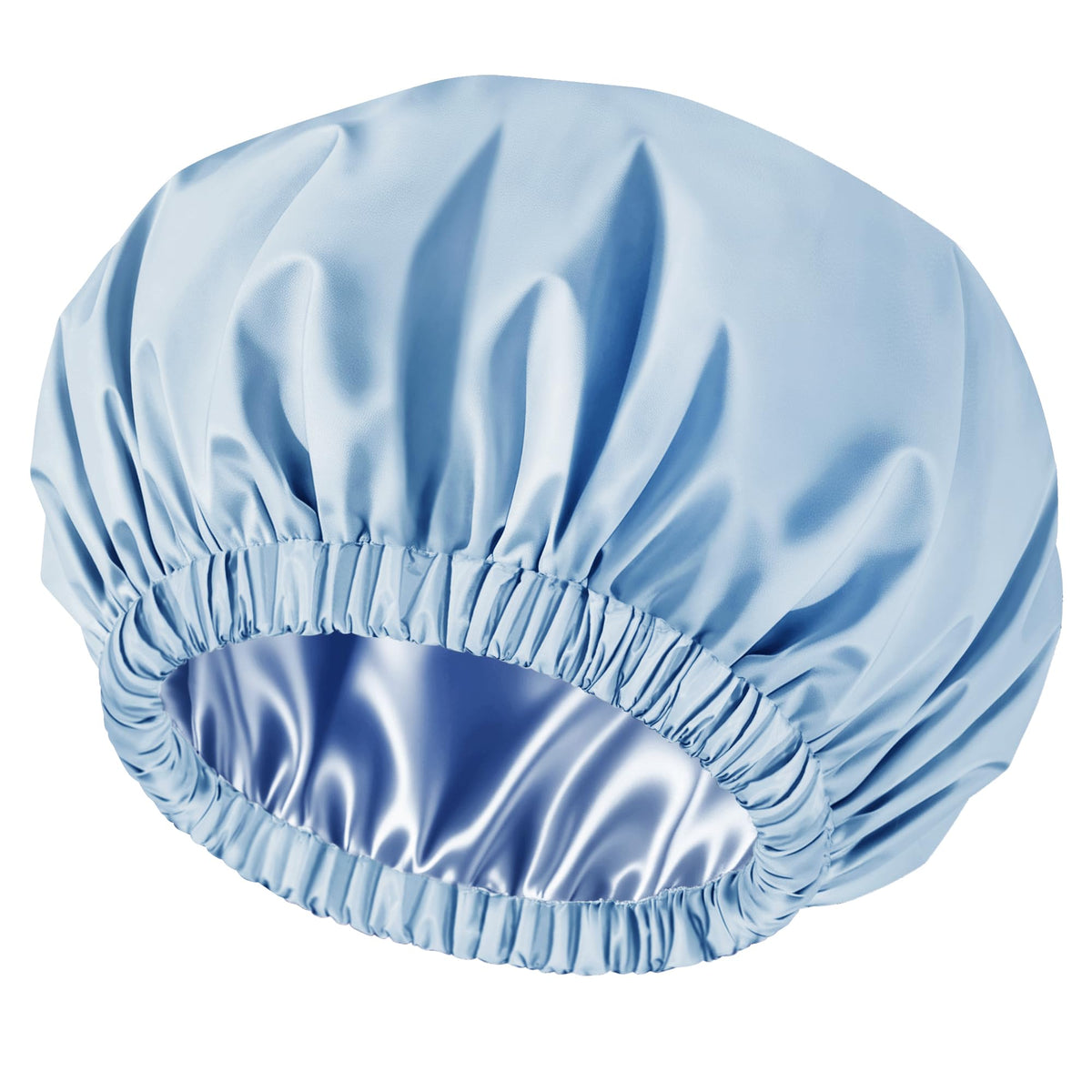 Shower Cap for Women, Reusable Waterproof Satin Lined Shower Cap