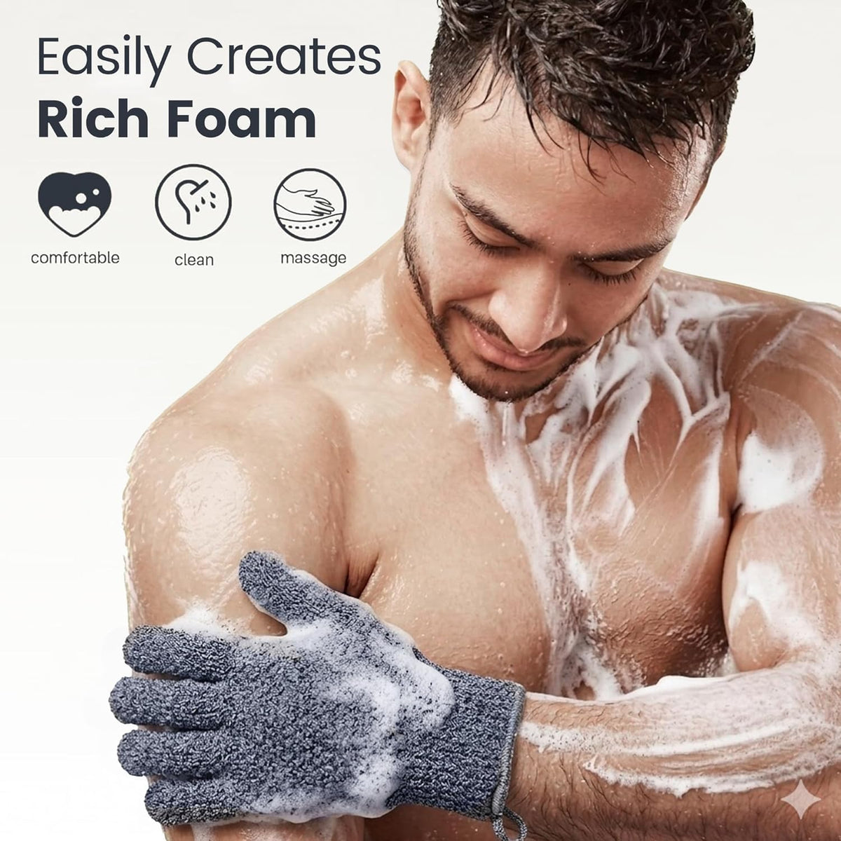 Yiclick 12Pcs Heavy Exfoliating Gloves, Body Scrub Glove For Shower Bath, Body Scrub Exfoliator, Exfoliating Body Scrubber for Bath Shower Exfoliation, Exfoliate Sponge Loofah Washcloth Mitt Men Women