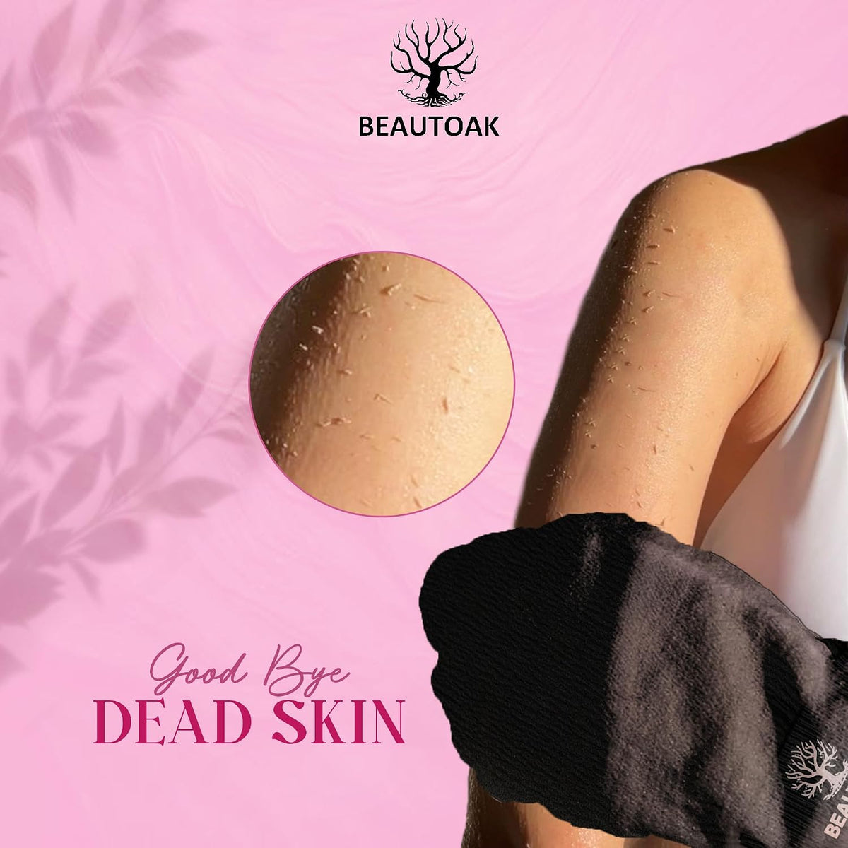 Antimicrobial Korean Exfoliating Mitt for Shower with Smell Protection - Exfoliating Glove Body Scrubber - Skin Exfoliator & Dead Skin Remover for body (1 Pack)