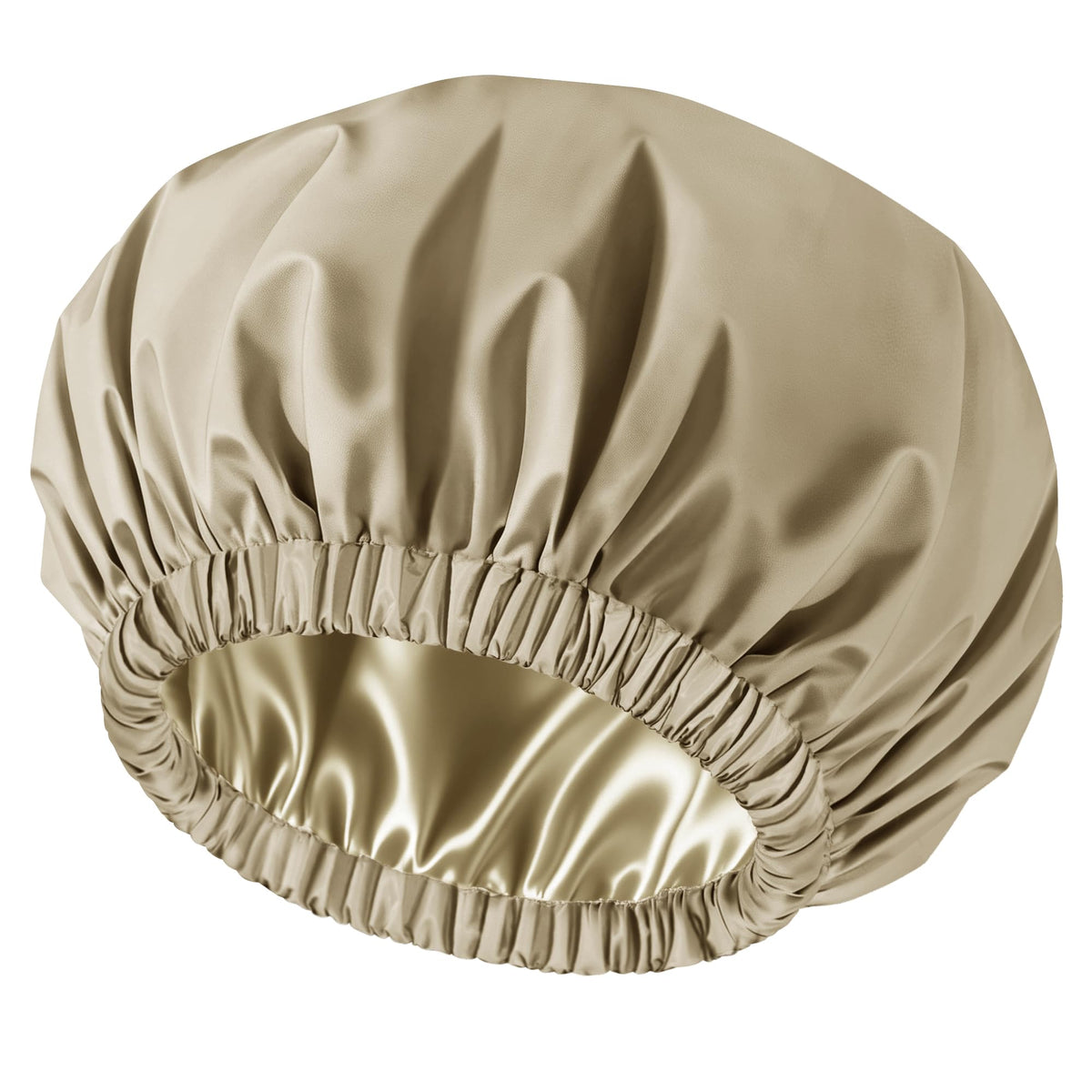 Shower Cap for Women, Reusable Waterproof Satin Lined Shower Cap