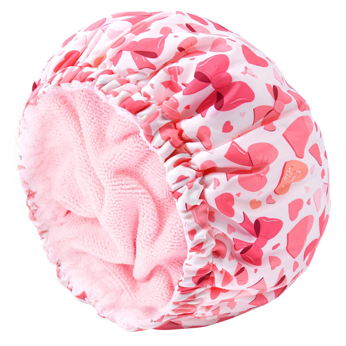 Shower Cap for Women Terry Lined Bee Bath Cap Large Reusable Waterproof Elastic Band Beekeeper Shower Caps for Long Thick Hair Soft Bath Shower Hair Caps