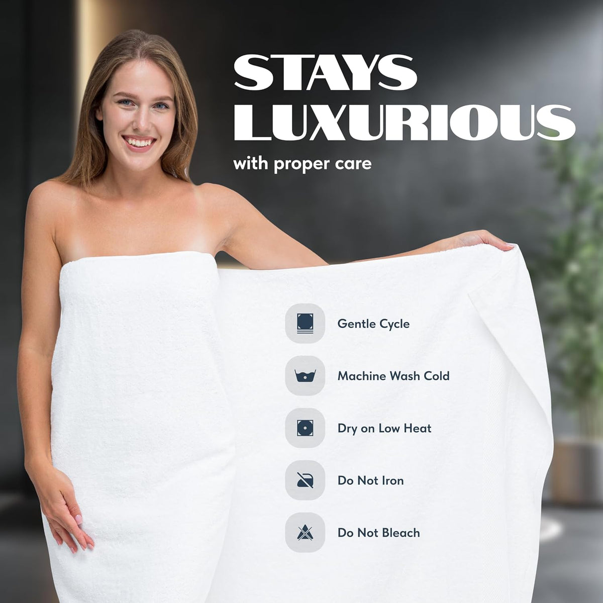 White Classic Luxury White Bath Sheets 2 Pack - Extra Large 35x70, 700 GSM