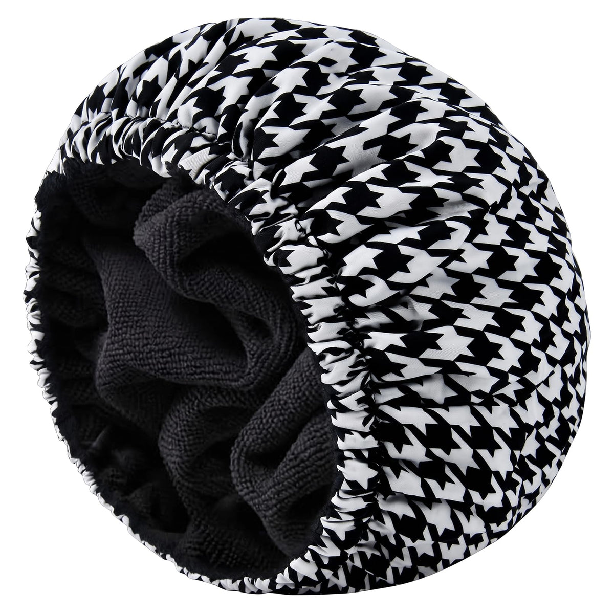 Shower Cap for Women Terry Lined Bee Bath Cap Large Reusable Waterproof Elastic Band Beekeeper Shower Caps for Long Thick Hair Soft Bath Shower Hair Caps