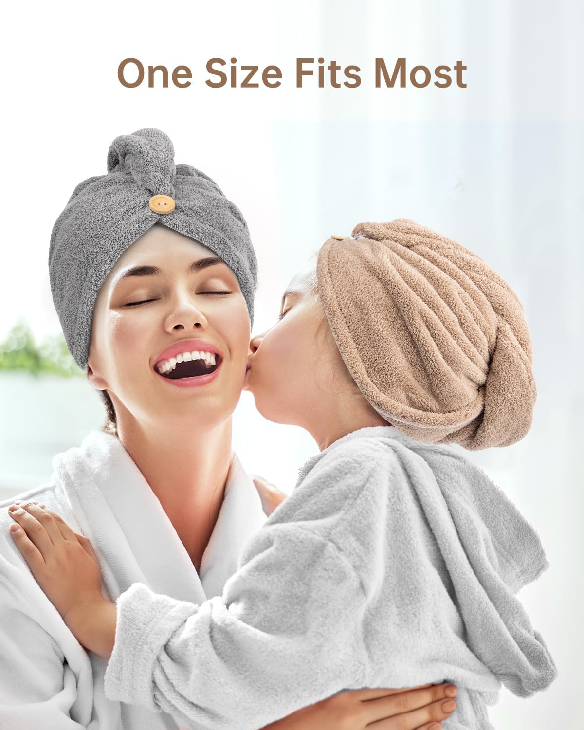 YFONG 3 Pack Microfiber Hair Towels Wrap for Women, Super Absorbent Drying