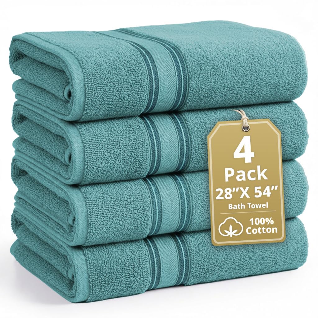 LANE LINEN Bath Towel Set 100% Cotton 18 Piece Soft Absorbent - Grey