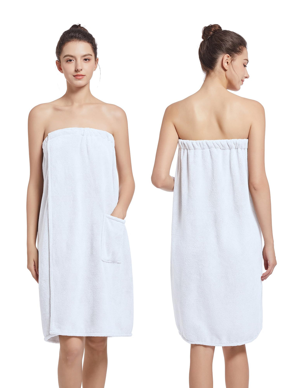 Women'S Soft Wrap Towel Full Length，Bath Robe After Shower Female Plush Long，Spa Bathrobes Lightweight With Pockets