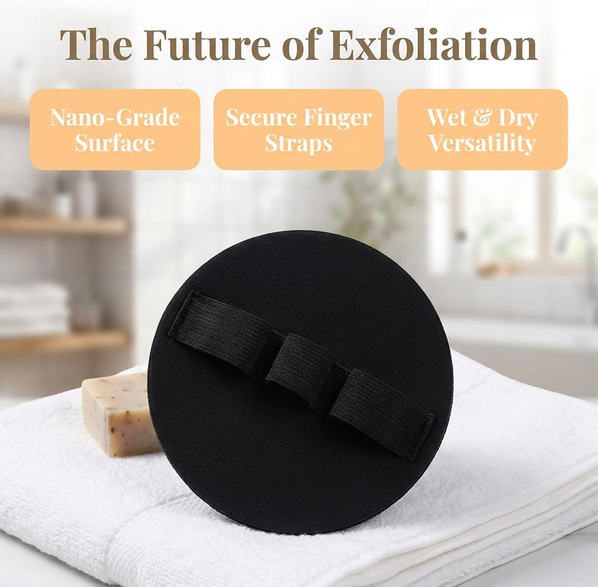 Exfoliating Body Scrub Pad with Non-Slip Hand Strap