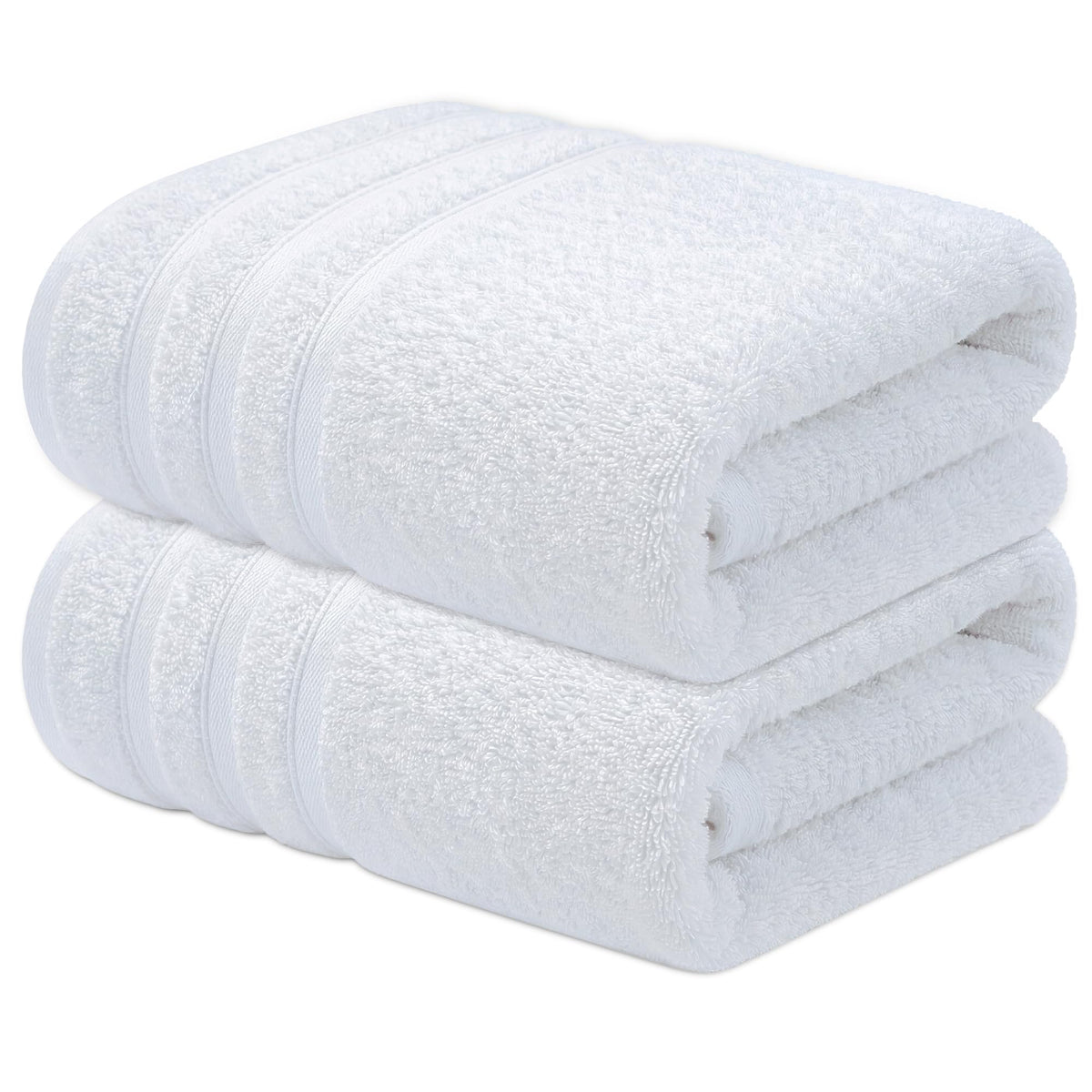 Infinitee Xclusives 100% Ring-Spun Cotton Bath Towels for Bathroom - Pack 2