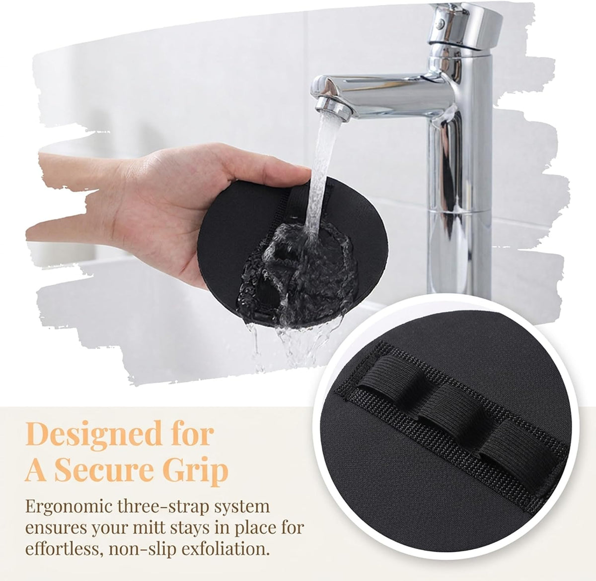 Exfoliating Body Scrub Pad with Non-Slip Hand Strap