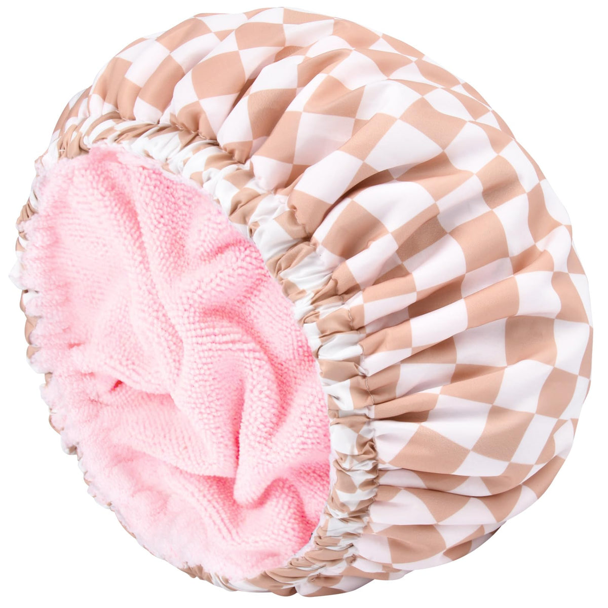 Shower Cap for Women Terry Lined Bee Bath Cap Large Reusable Waterproof Elastic Band Beekeeper Shower Caps for Long Thick Hair Soft Bath Shower Hair Caps