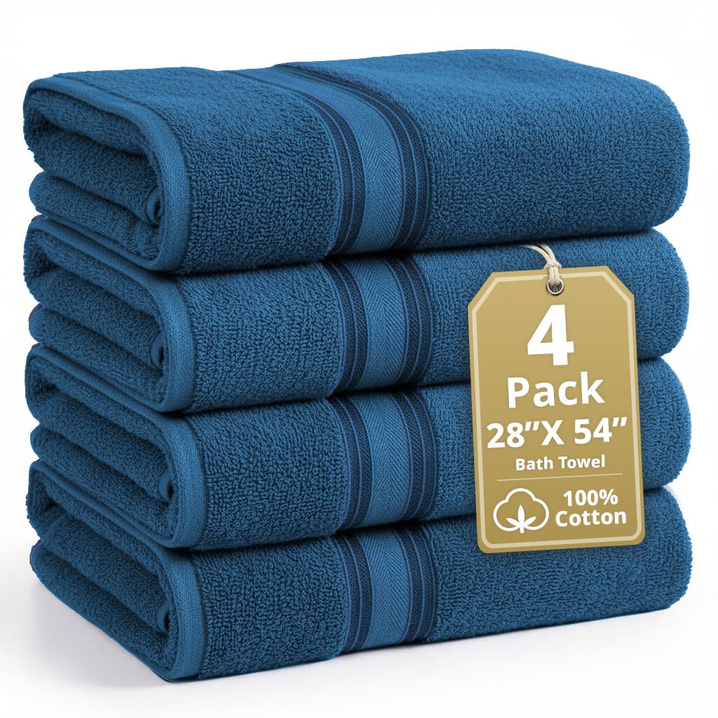 LANE LINEN Bath Towel Set 100% Cotton 18 Piece Soft Absorbent - Grey