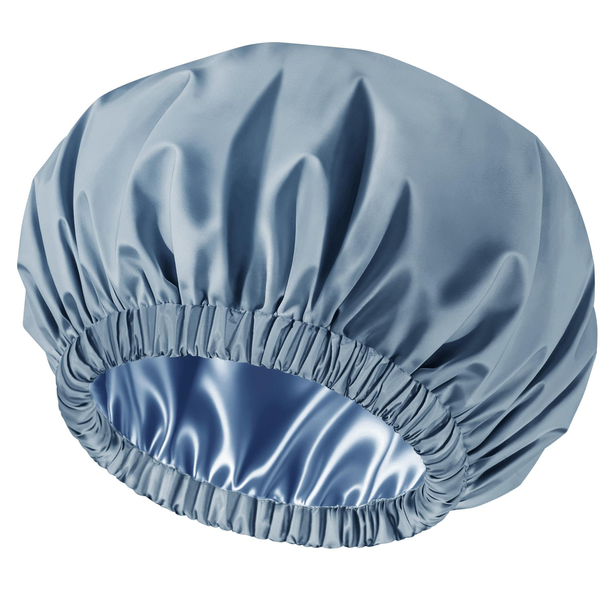 Shower Cap for Women, Reusable Waterproof Satin Lined Shower Cap