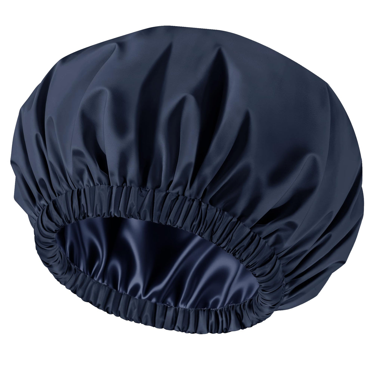 Shower Cap for Women, Reusable Waterproof Satin Lined Shower Cap